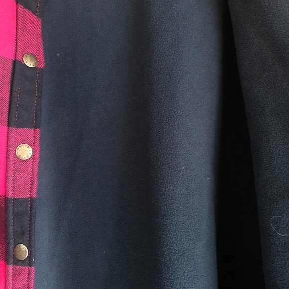 Orvis Women's Flannel Shirt Jacket Fleece Lined XXL 2XL Plaid Pink 100% Cotton - Picture 3 of 13
